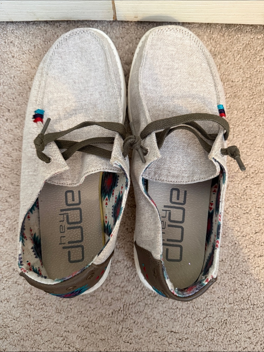 Women’s Hey Dude Casual Slip-On Shoes with Southwestern Embroidery - Picture 2 of 5
